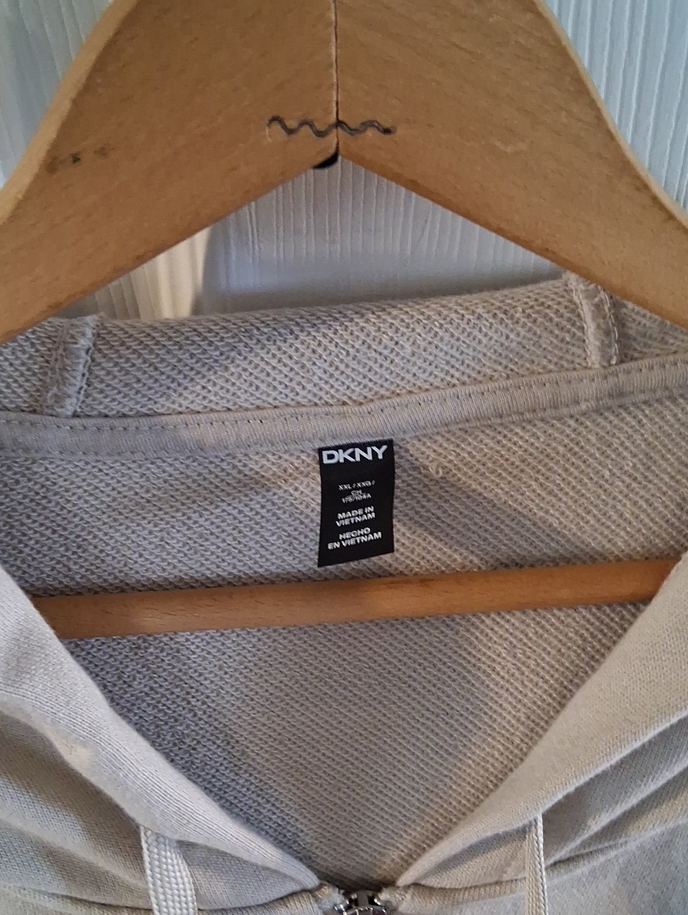 DKNY Beige/Taupe Knit Hoodie - Picture 2 of 4